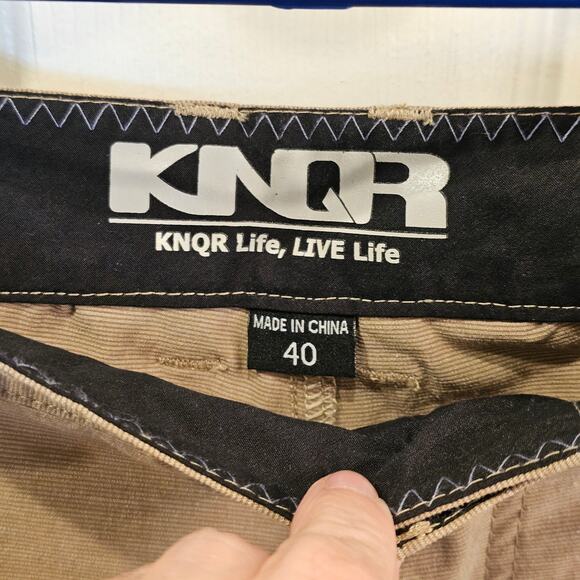 KNQR Mens Quick Dry 4-Way Stretch Outdoor Shorts Tan Size 40 Performance Fit - Picture 4 of 6